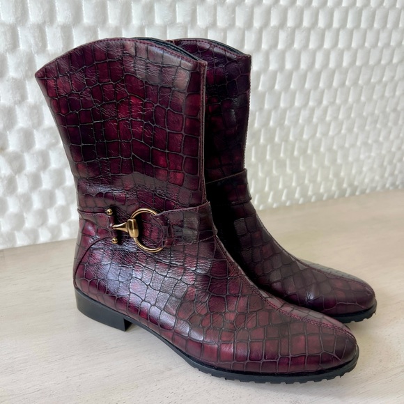 Amalfi by Rangoni Women's Pria Ankle Boot Burgandy Size 8.5” Made in Italy NWOT - Picture 8 of 13